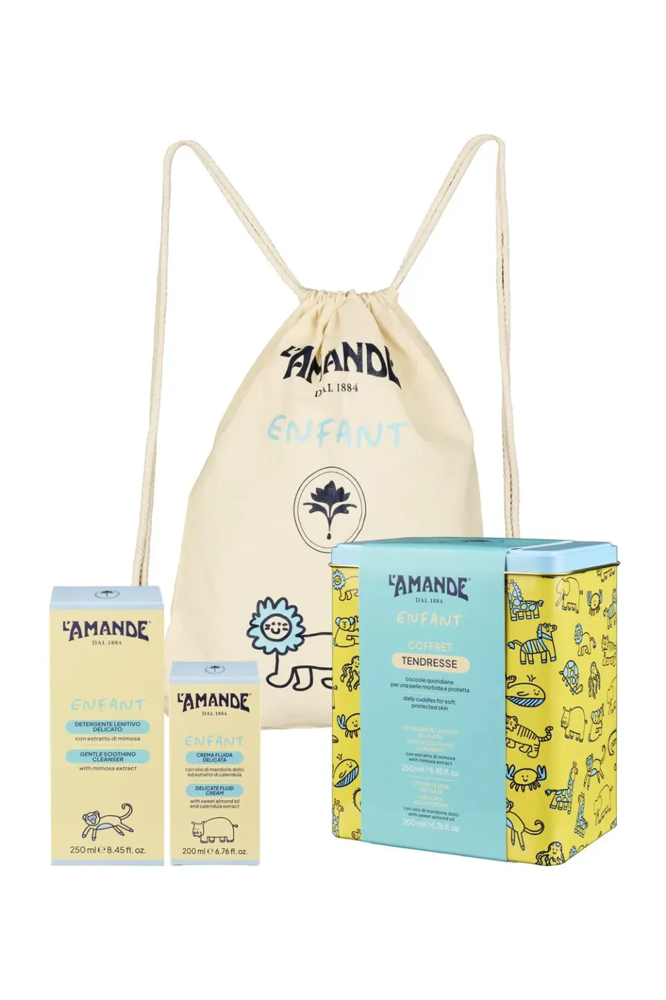 L'Amande La Famille Enfant kit bambino detergente + crema