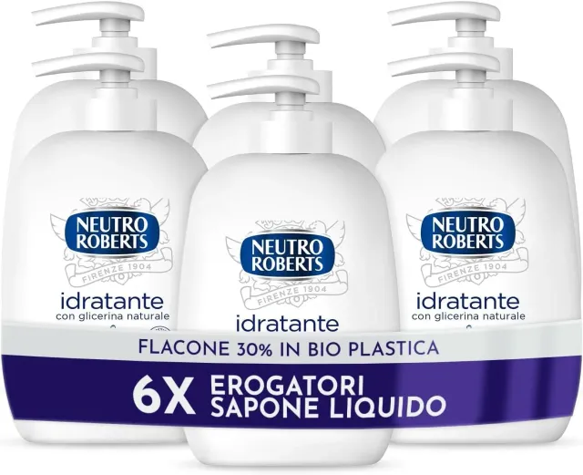 Neutro Roberts Sapone Liquido Mani 6x200 ml glicerina