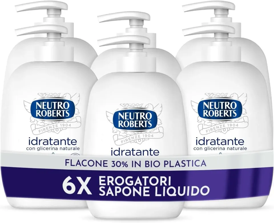 Neutro Roberts Sapone Liquido Mani 6x200 ml glicerina