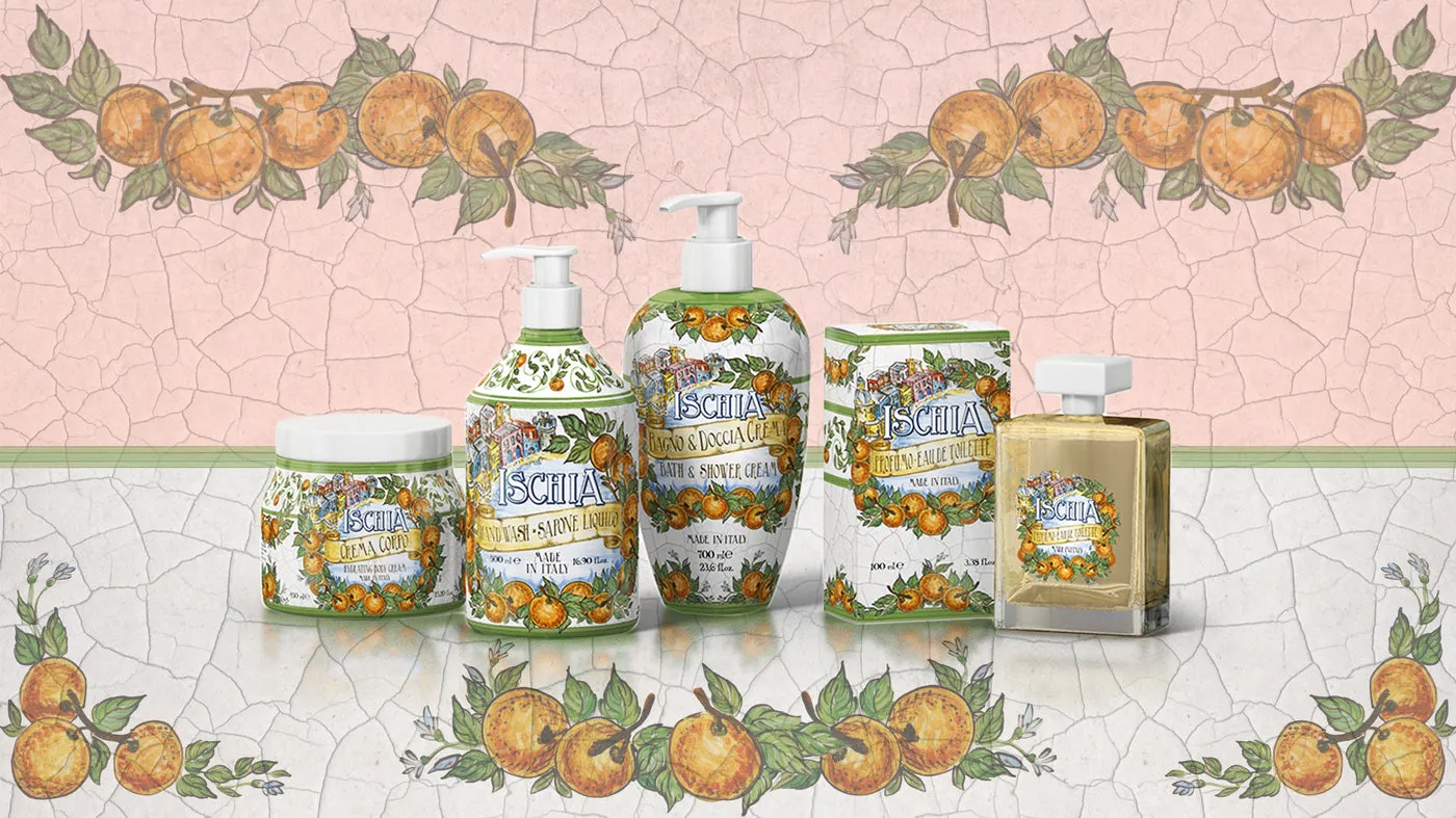 Rudy Profumi Maioliche Ischia Set Bagno 2x250 ml agrumi fiori