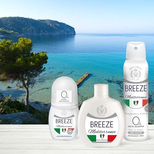 Breeze Mediterraneo deodorante spray 6x150 ml bergamotto
