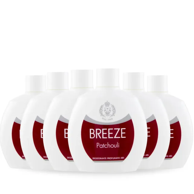 Breeze Squeeze Patchouly deodorante 6x100 ml senza sali