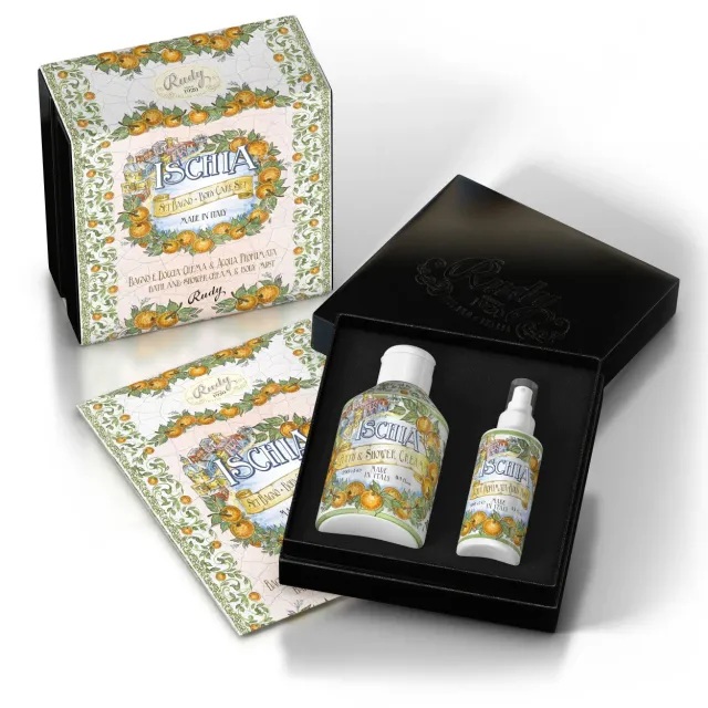 Rudy Le Maioliche Ischia set regalo bagnoschiuma 250+100 ml agrumato