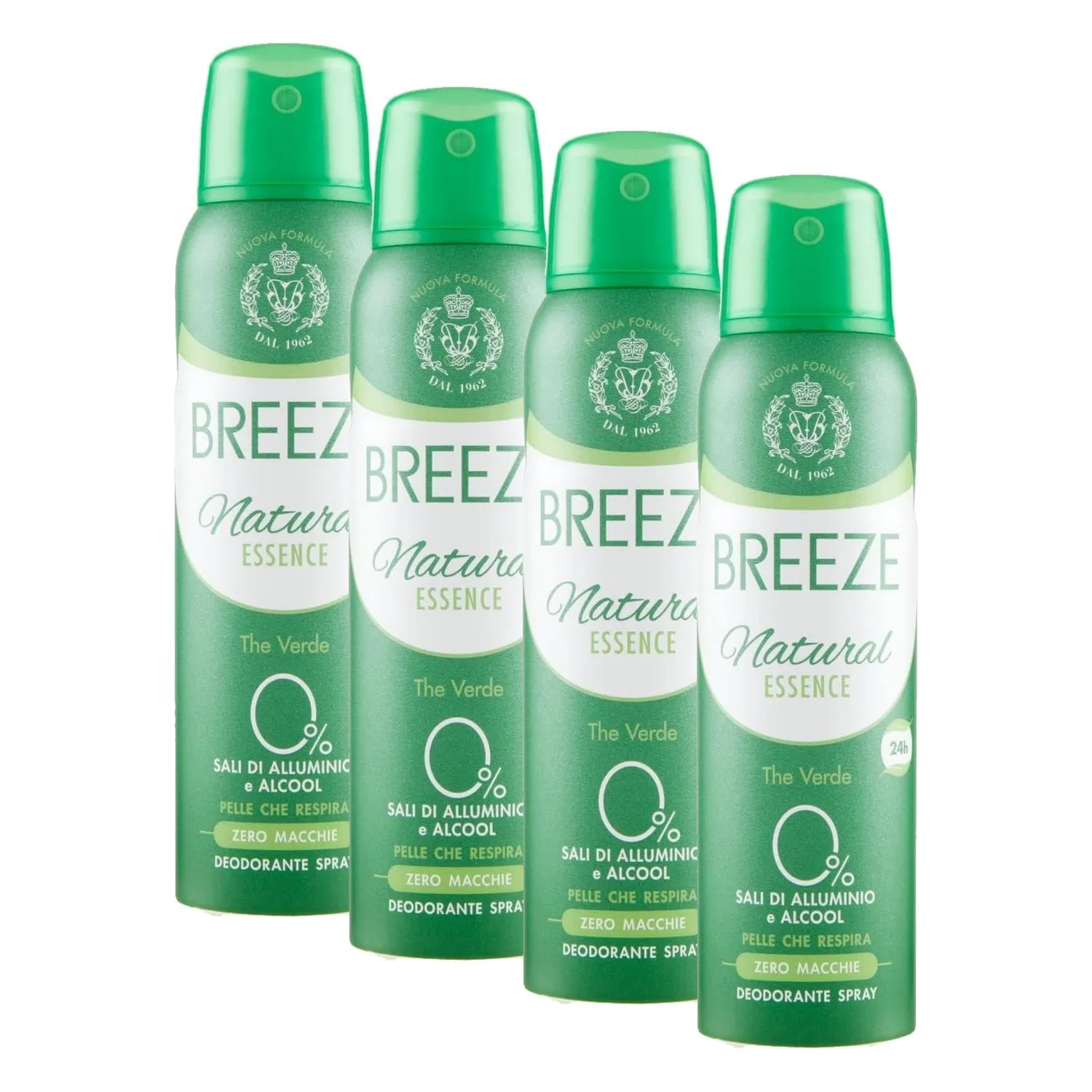 Breeze Fresh Essence Deodorante Spray 6x150 ml Tè Verde