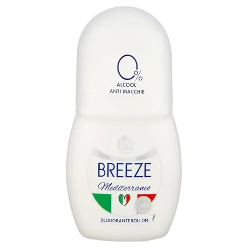 Breeze Mediterraneo deodorante roll on 6x50 ml anti macchie