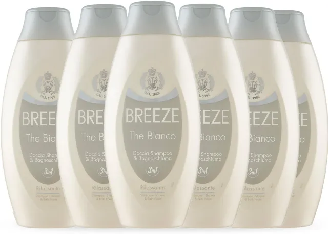 Breeze Thè Bianco bagnoschiuma doccia shampoo 6x400 ml pH