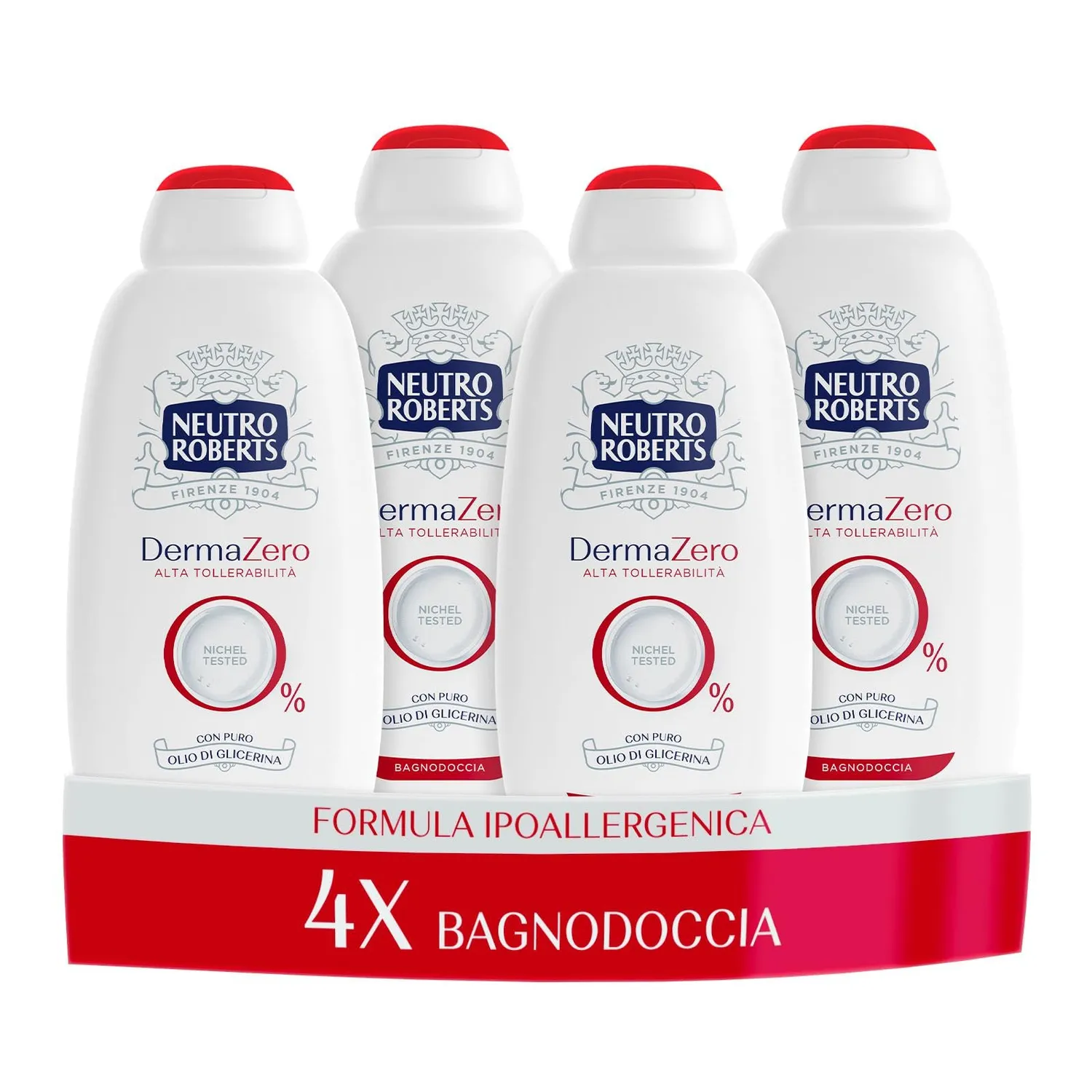 Neutro Roberts Sensibile Bagnoschiuma 4x600 ml Avena e Cocco