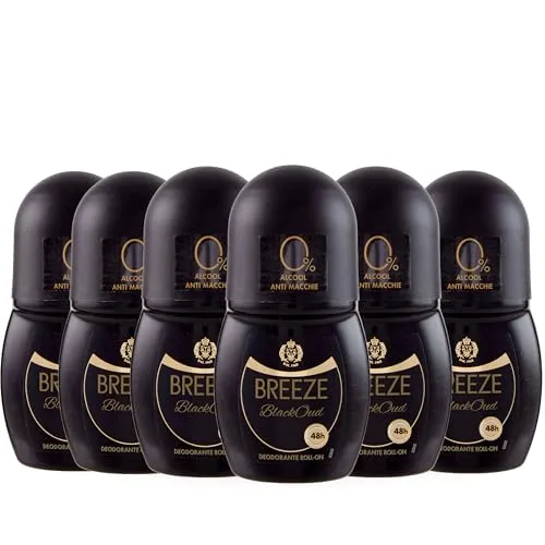 Breeze Black Oud deodorante roll on 6x50 ml 48h