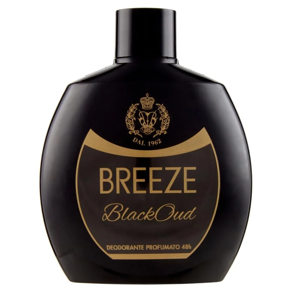 Breeze BlackOud deodorante squeeze 6x100 ml legnoso no gas