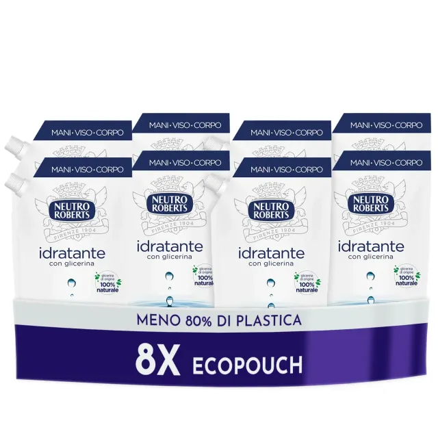 Neutro Roberts Ecopouch Sapone 8x400 ml tè verde
