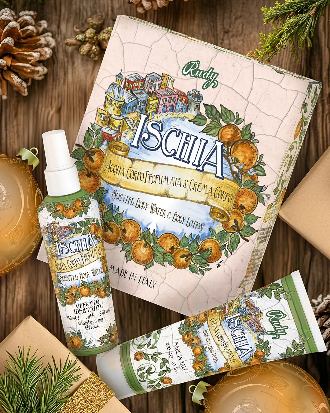 Rudy Profumi Maioliche Ischia set regalo acqua+crema agrumato
