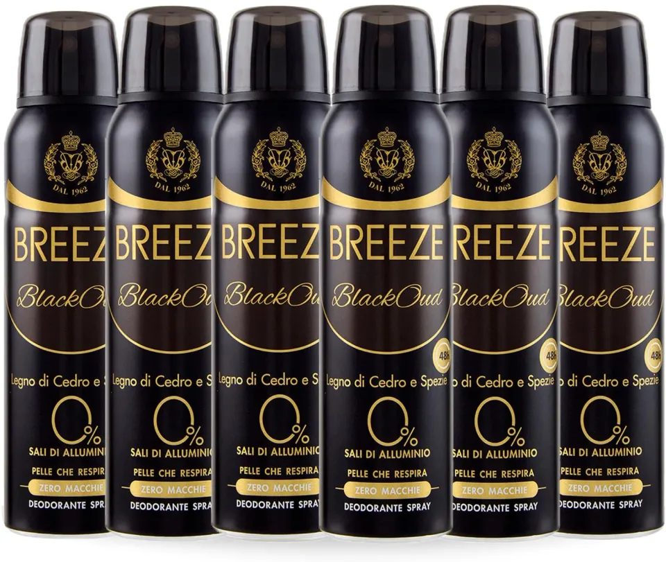 Breeze Blackoud deodorante spray 6x150 ml aromatico