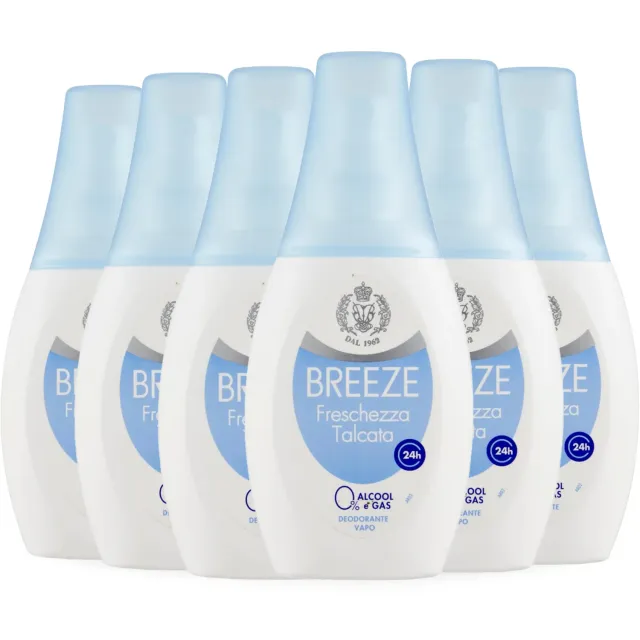Breeze Freschezza Talcata Deodorante Vapo No Gas 6x75 ml delicato