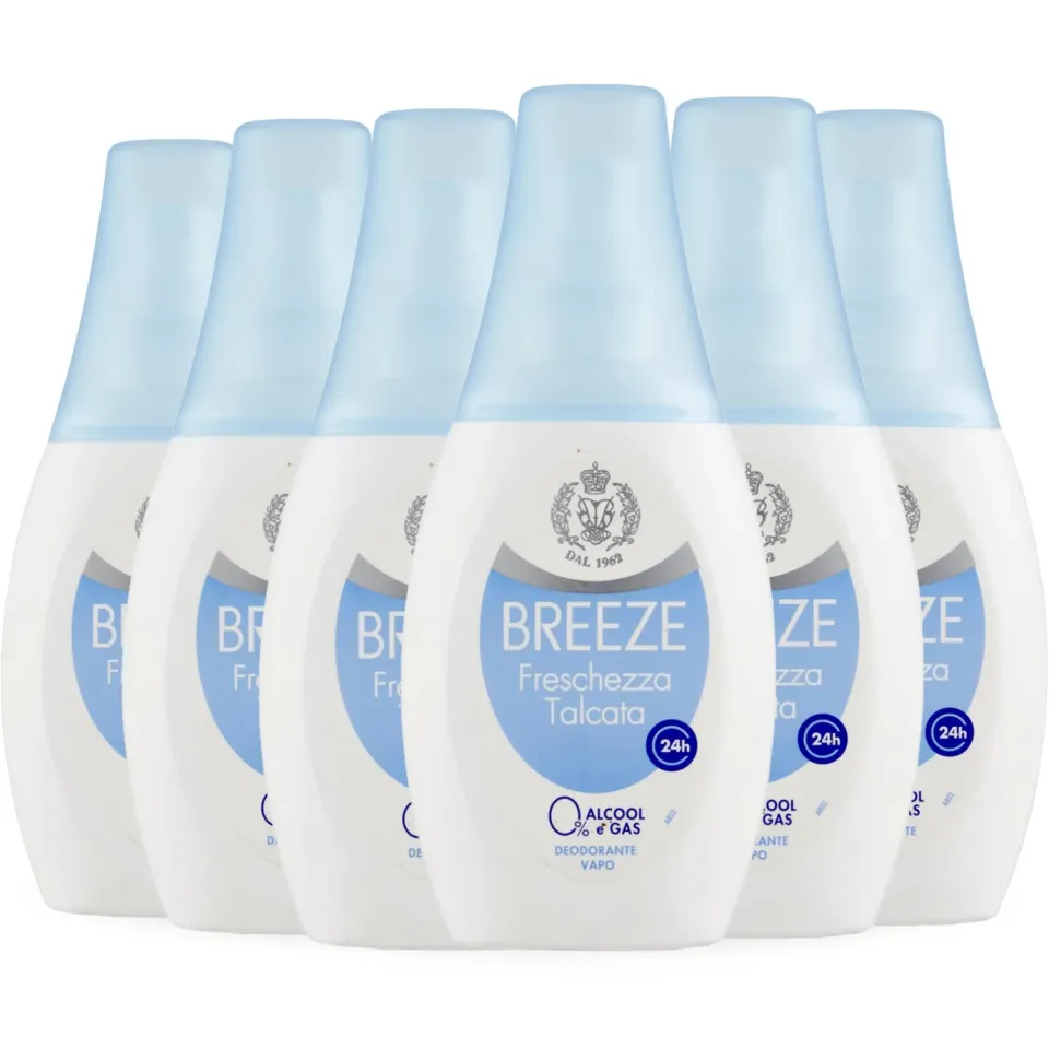Breeze Freschezza Talcata Deodorante Vapo No Gas 6x75 ml delicato