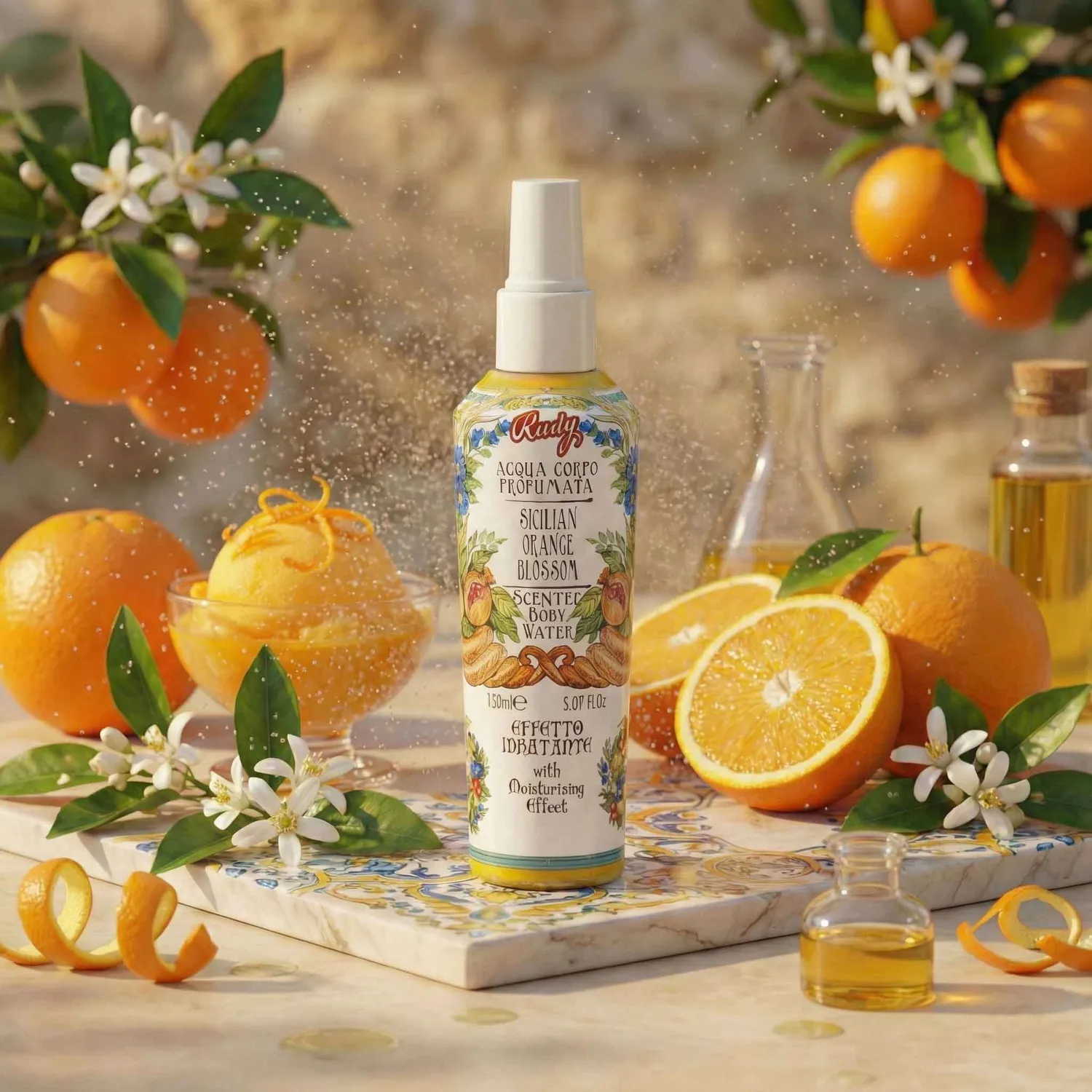 Rudy Profumi Maioliche Fiori d'Arancio Acqua Corpo 150 ml idratante