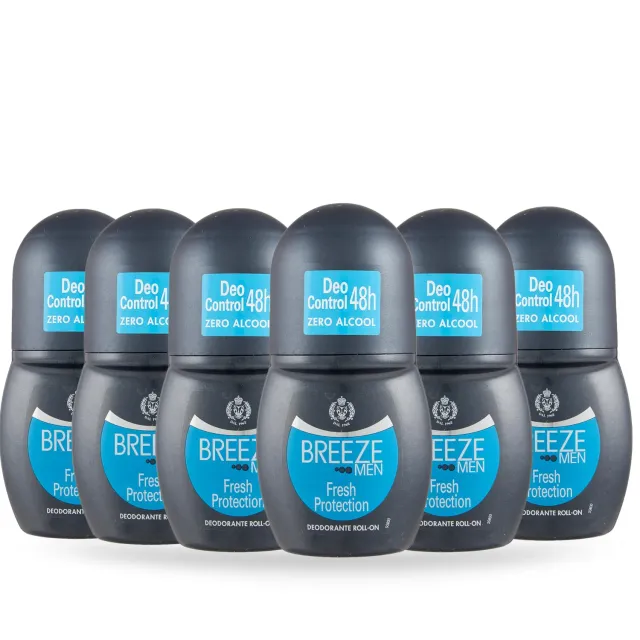Breeze Men Fresh Protection deodorante roll-on 6x50 ml