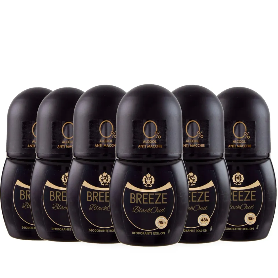 Breeze Black Oud deodorante roll on 6x50 ml 48h
