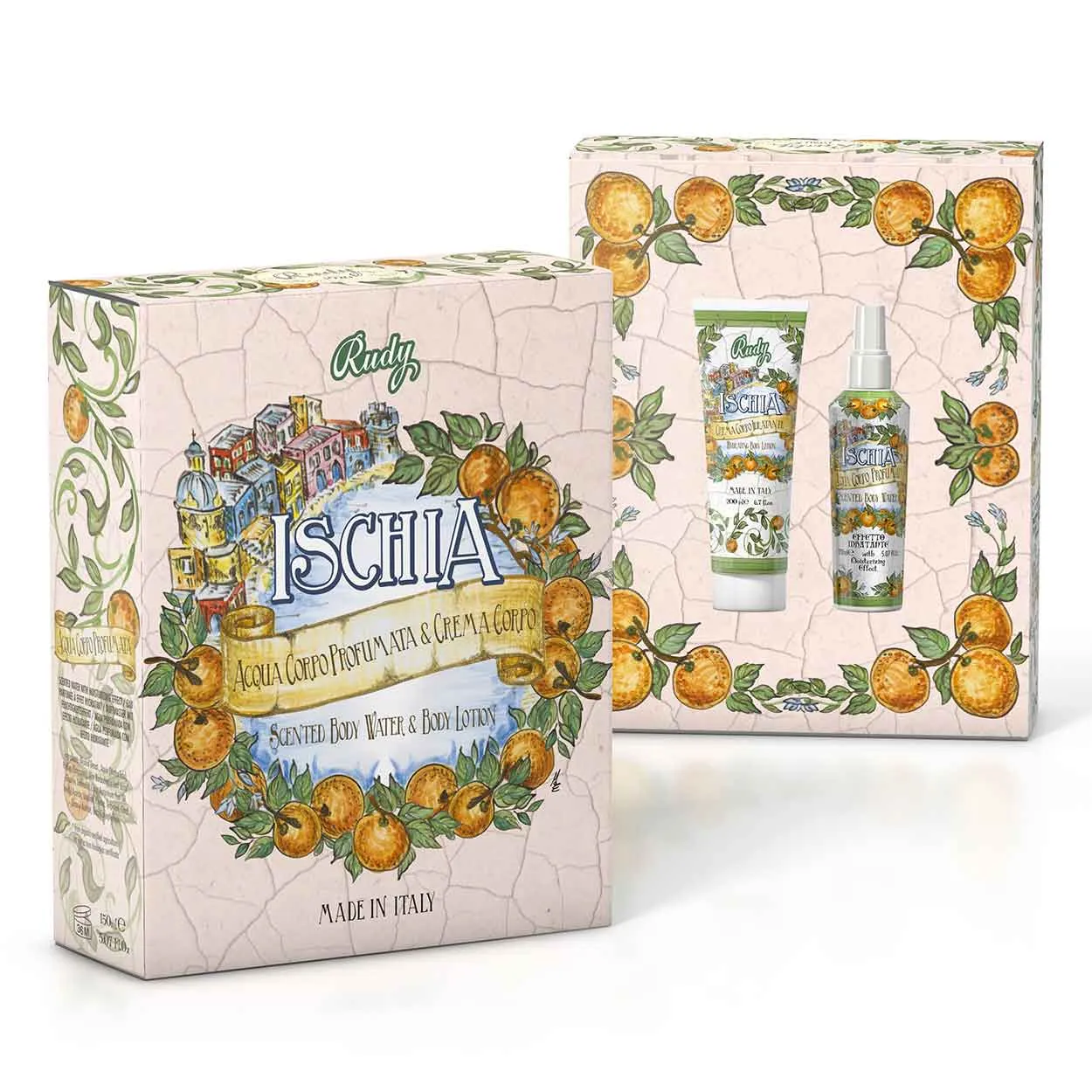 Rudy Profumi Maioliche Ischia set regalo acqua+crema agrumato