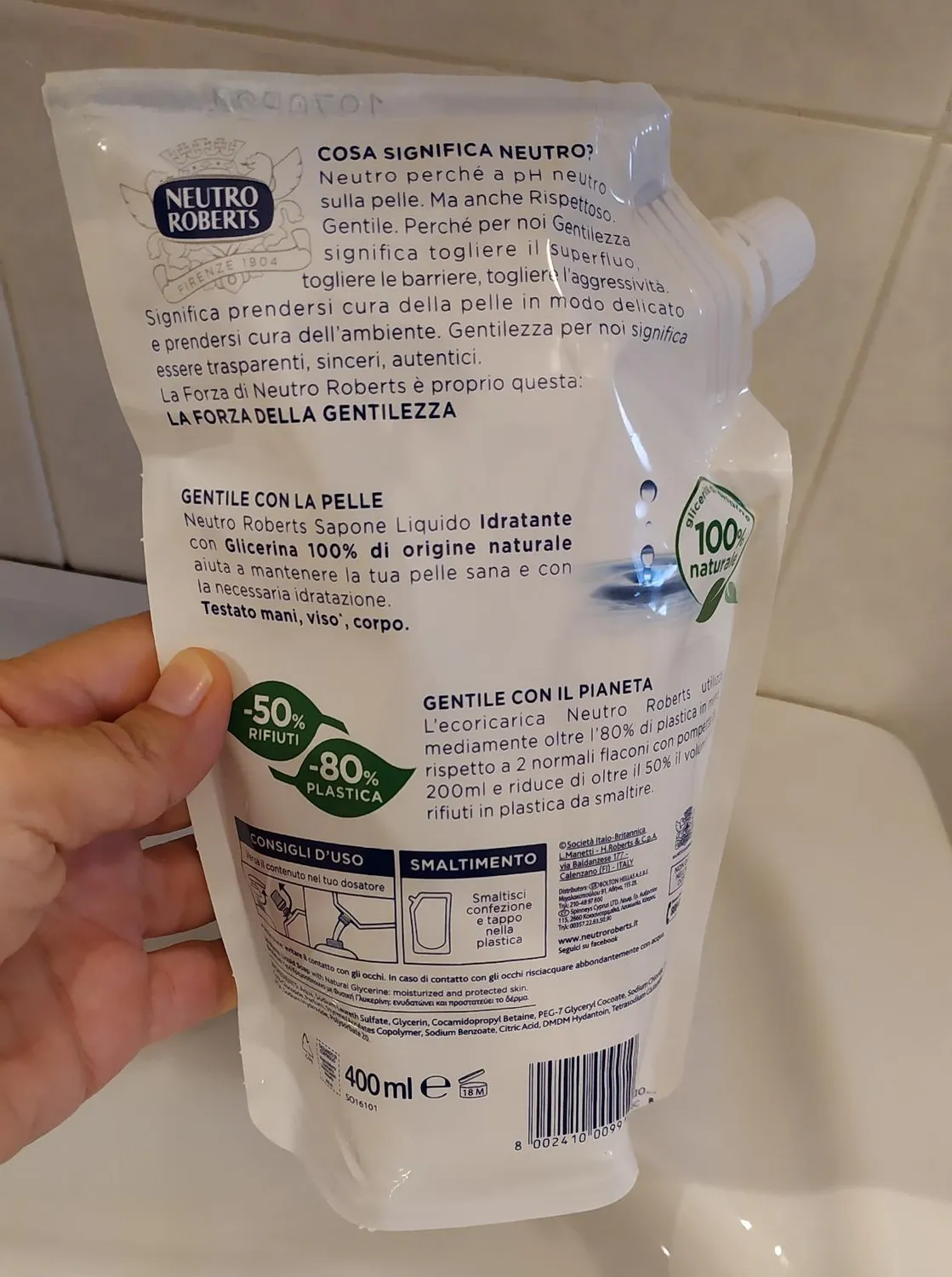 Neutro Roberts Idratante Glicerina sapone liquido mani 200 ml delicato