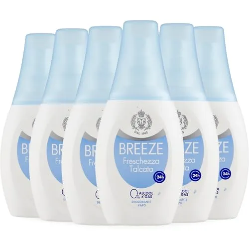 Breeze Freschezza Talcata Deodorante Vapo No Gas 6x75 ml delicato