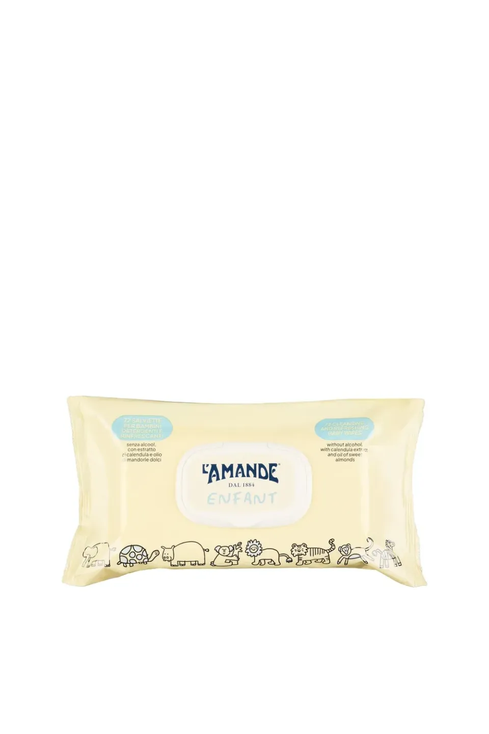 L'Amande Enfant 72 Salviettine Detergenti delicate bimbi