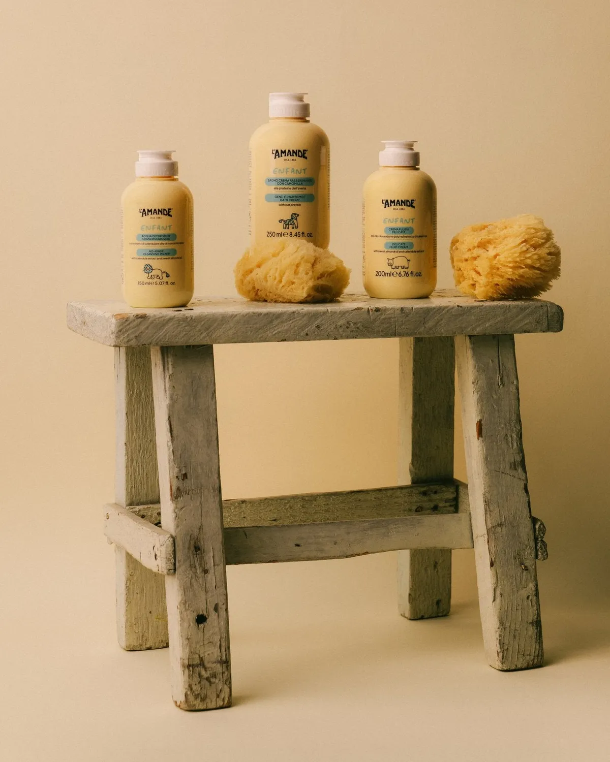 L'Amande Enfant Bagno Crema Rasserante bagnoschiuma camomilla bimbi