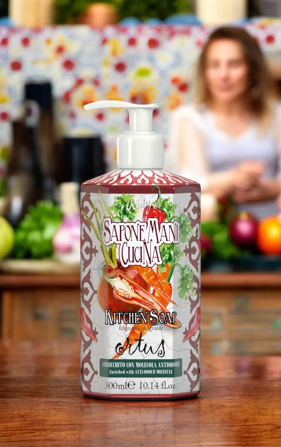 Rudy Ortus Sapone Liquido Mani Cucina 300 ml Anti-Odore