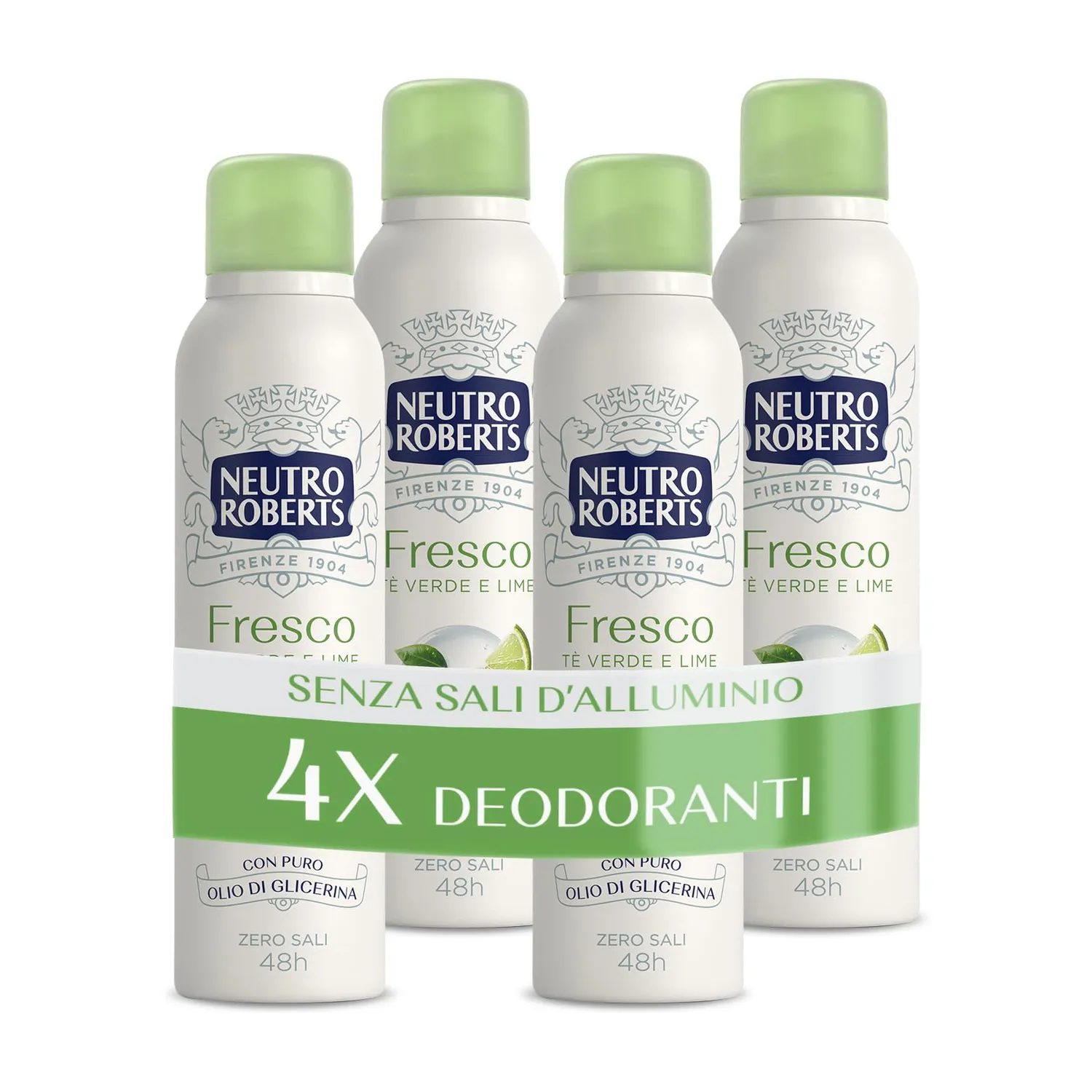Neutro Roberts Pelle Sensibile Avena e Argan deodorante spray 4x150ml 48h