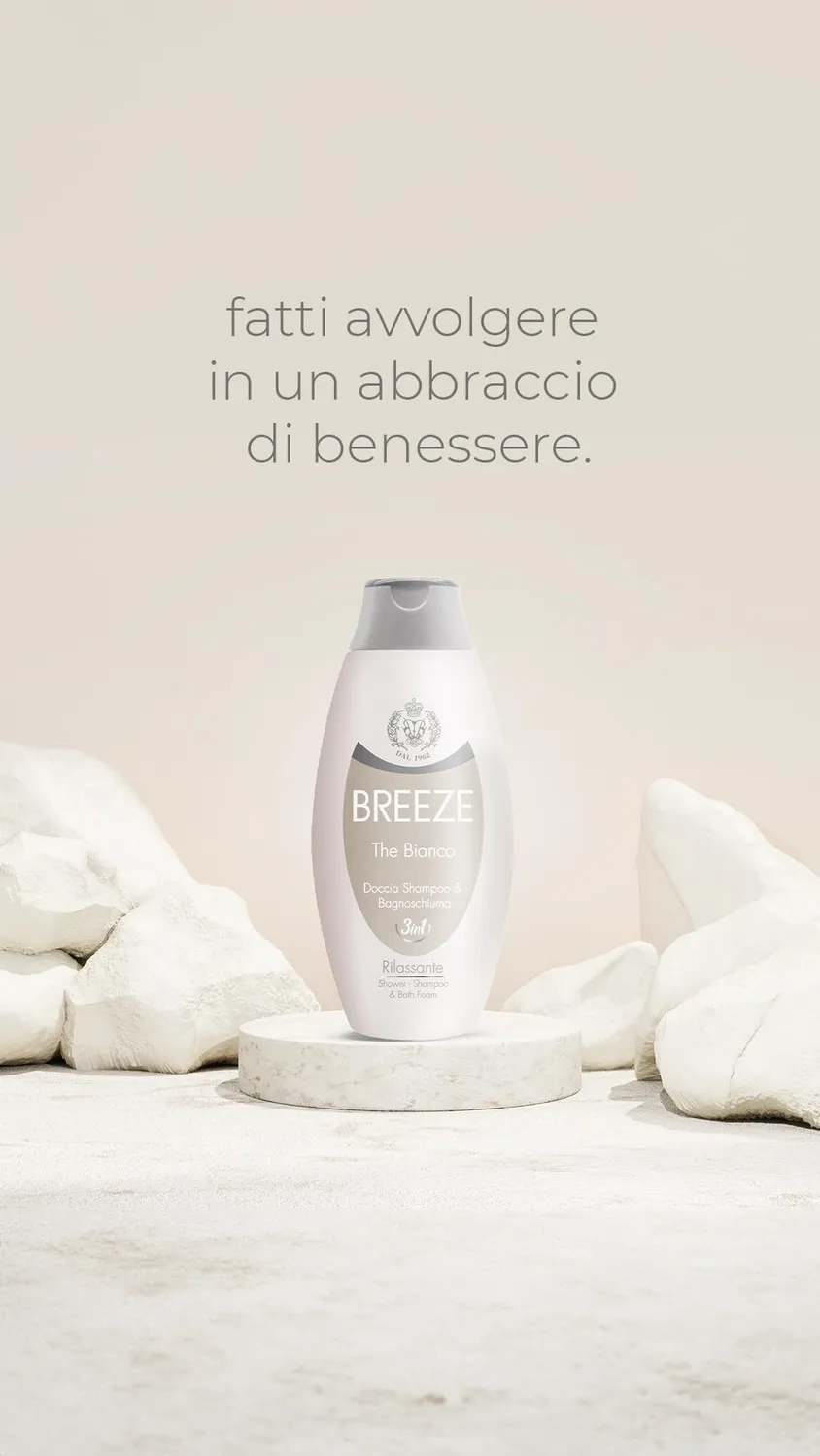 Breeze Thè Bianco bagnoschiuma doccia shampoo 6x400 ml pH
