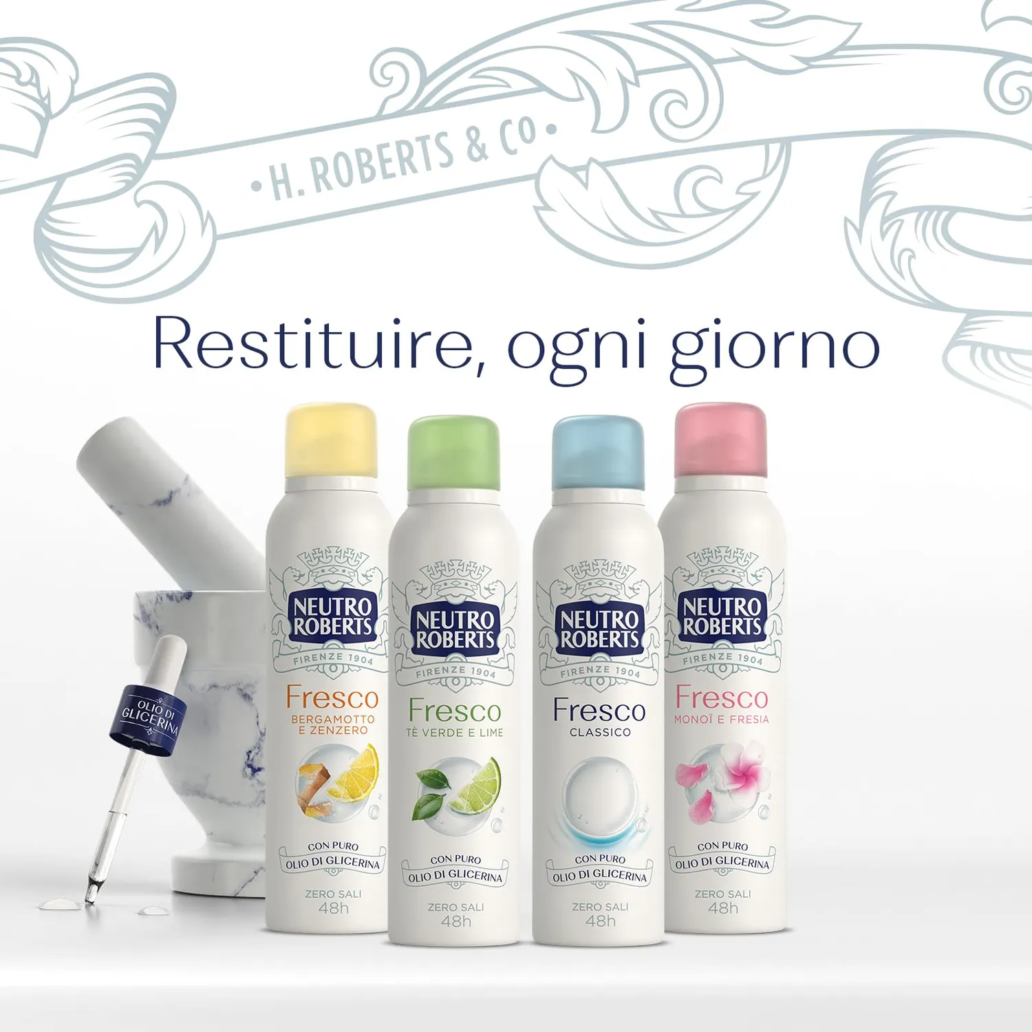 Neutro Roberts Fresco Classico deodorante spray 4x150 ml zero macchie