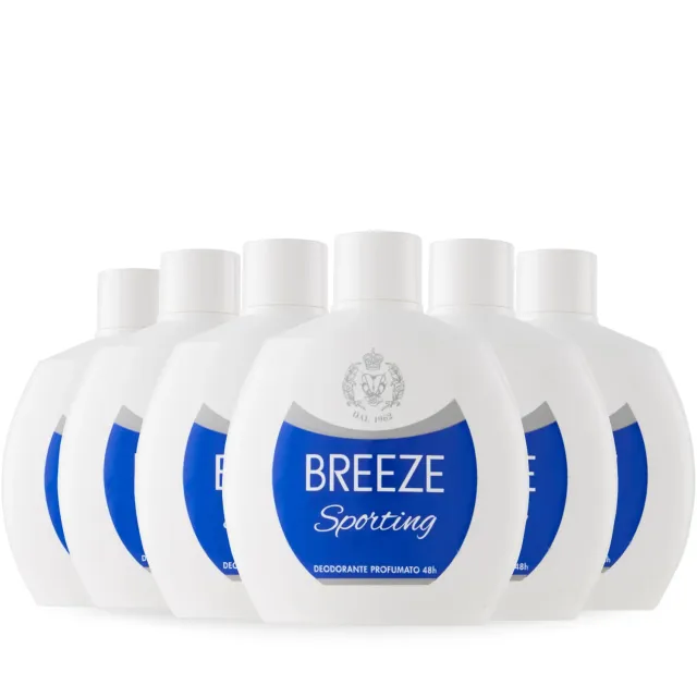 Breeze Sporting deodorante squeeze 6x100 ml senza gas