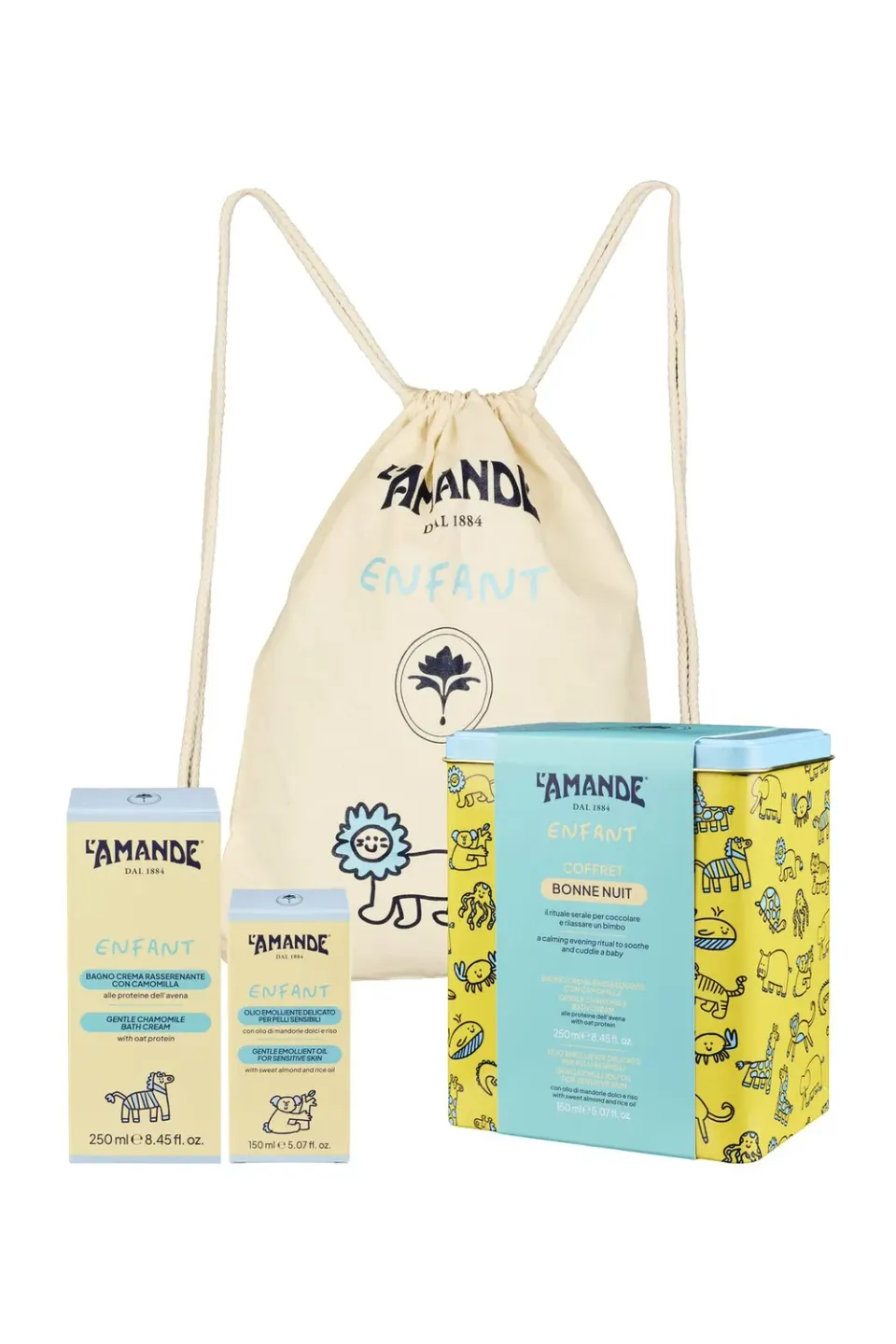 L'Amande Enfant kit rituale serale bimbo bagno+olio