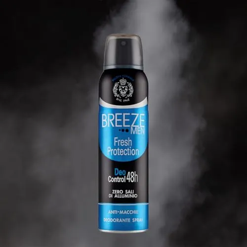 Breeze Men Fresh Protection Deodorante Spray 6x150 ml senza alluminio