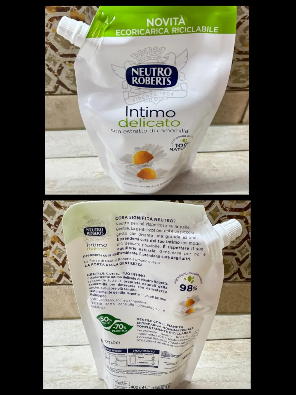 Neutro Roberts Intimo Camomilla detergente intimo 400 ml pelli sensibili