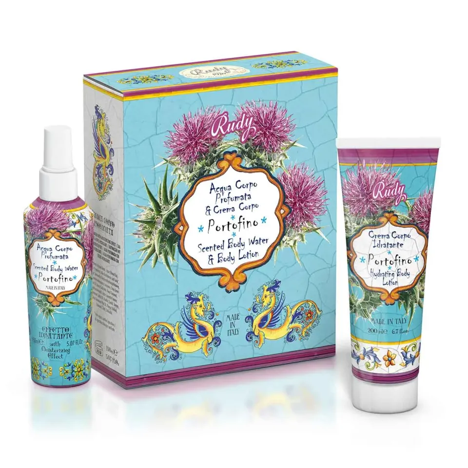 Rudy Maioliche Portofino Set Acqua 150 ml + Crema 200 ml floreale